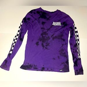 Broken Promises long sleeve tie dye tee